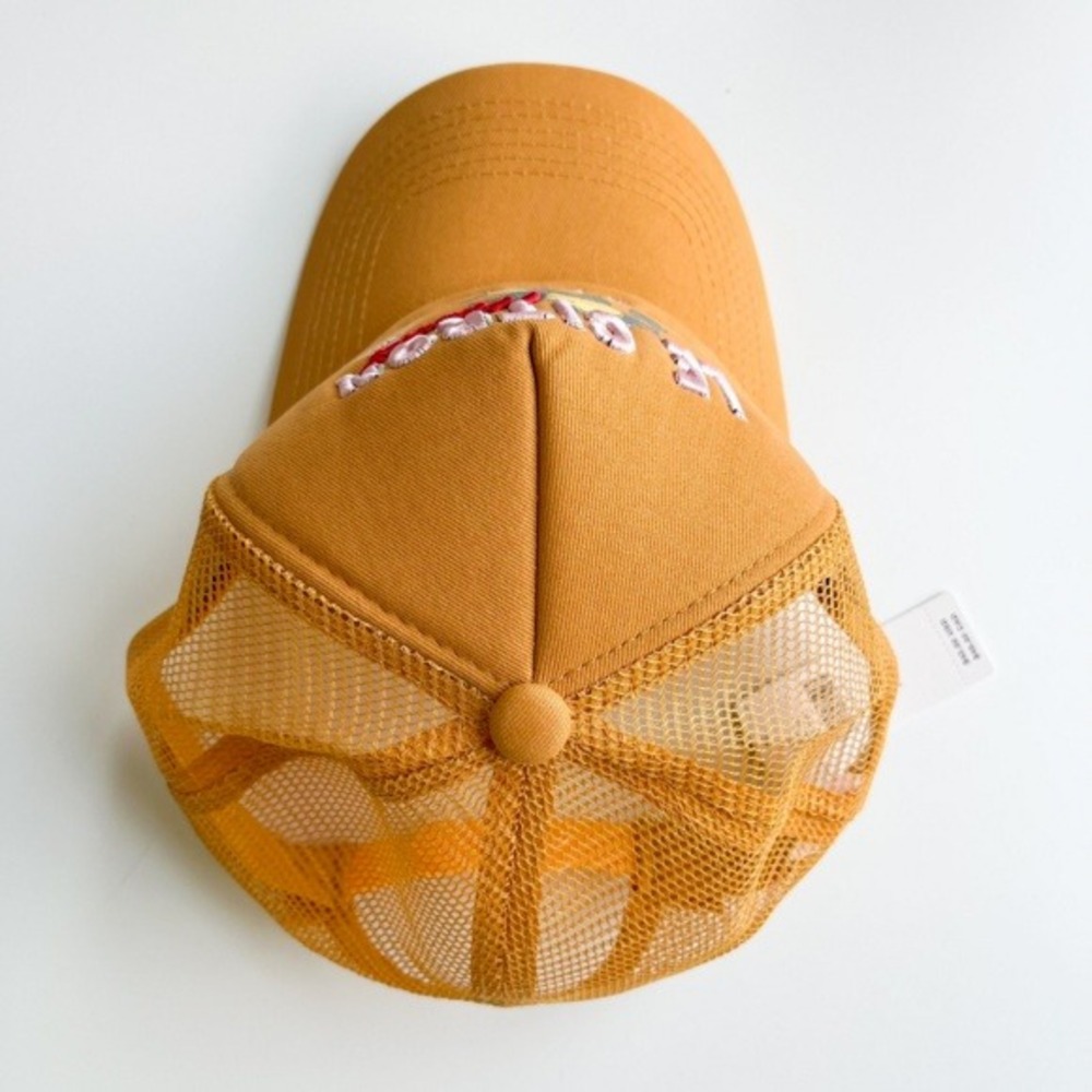 NWT Anthropologie Worn/West Le Citron Trucker Hat Orange Womens One Size - Picture 4 of 8